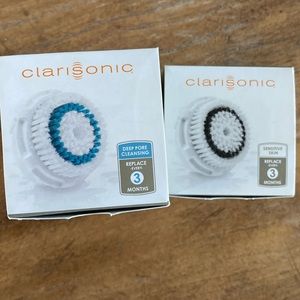 Two Clarisonic spin brush replacement brushes